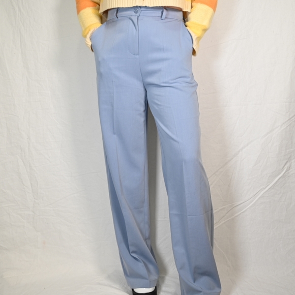 Motel Rocks Abba Blue Wide Leg Trousers - Picture 4 of 4